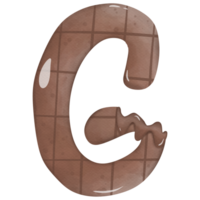 alfabetos chocolate acuarela entonces linda png