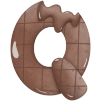 alfabetten chocola waterverf zo schattig png