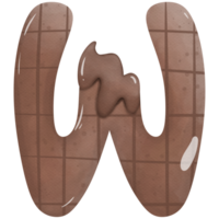 Alphabets chocolate watercolor so cute png