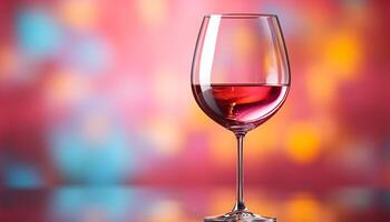 ai generado lujo Copa de vino refleja elegancia y celebracion a un vino bar generado por ai foto