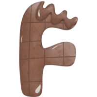 alfabeti cioccolato acquerello così carino png