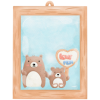 Bear mother day watercolor so cute png