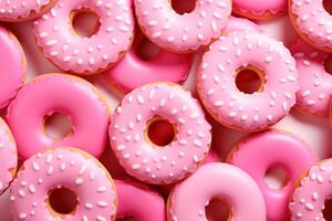 AI generated Pink donut pattern calories. Generate ai photo