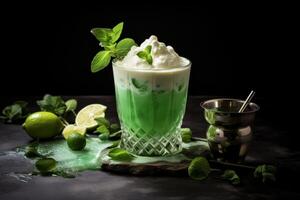 AI generated Festive Patricks day drink pub. Generate Ai photo