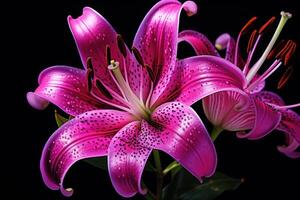 AI generated Pink lilly. Generate Ai photo