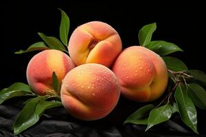 AI generated Peach organic background. Generate Ai photo