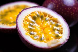 AI generated Tropical Passionfruit food. Generate Ai photo