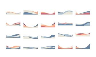 Wave Corner Shape Element Set vector