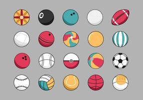 Sport Ball Illustration Element Set vector