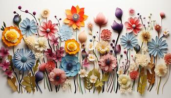 AI generated Floral bouquet, nature gift, a colorful celebration of love generated by AI photo