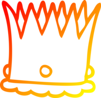 warm gradient line drawing of a cartoon silver crown png