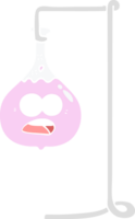 experimento científico de dibujos animados de estilo de color plano png