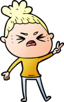 cartoon angry woman png