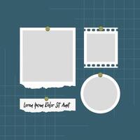 Pictures or photos frame collage abstract photo frames and digital photo wall template vector