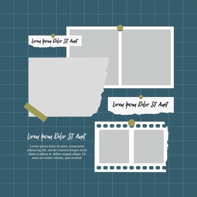 Pictures or photos frame collage abstract photo frames and digital photo wall template