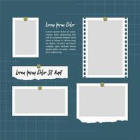 Pictures or photos frame collage abstract photo frames and digital photo wall template vector