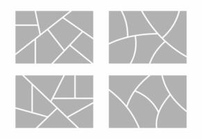Pictures or photos frame collage. comics page grid layout abstract photo frames and digital photo wall template vector