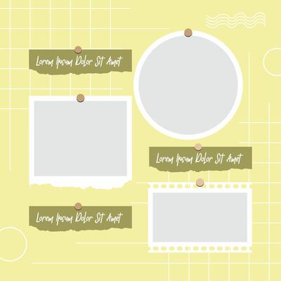 Pictures or photos frame collage abstract photo frames and digital photo wall template