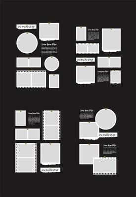 Pictures or photos frame collage abstract photo frames and digital photo wall template