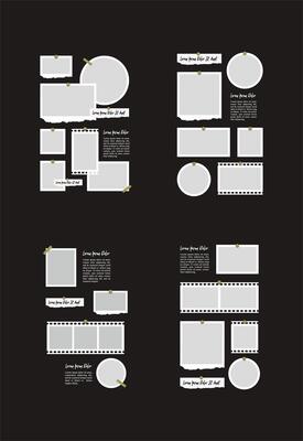 Pictures or photos frame collage abstract photo frames and digital photo wall template