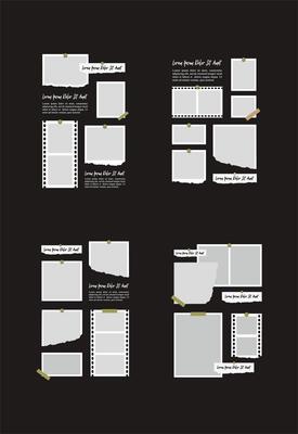 Pictures or photos frame collage abstract photo frames and digital photo wall template