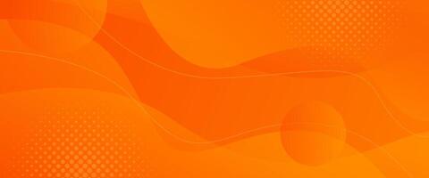 Abstract colorful orange curve background, orange gradient dynamic wallpaper with wave shapes. Suitable for banners, templates, sales, events, ads, pages, web, and others vector