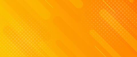 Bright orange abstract gradient banner background with halftone effect. Modern wallpapers. Suitable for templates, sale banners, events, ads, web and pages vector