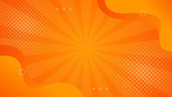 Abstract orange background. Orange comic sunburst effect background with halftone. Suitable for templates, sale banners, events, advertisements, web and pages vector