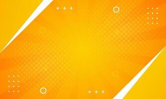 Bright orange abstract geometric background. Orange comic sunburst effect background with halftone. Suitable for templates, sales banners, events, ads, web, and others vector