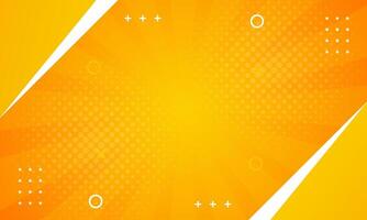 Bright orange abstract geometric background. Orange comic sunburst effect background with halftone. Suitable for templates, sales banners, events, ads, web, and others vector