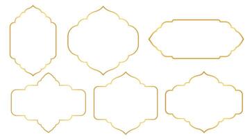 Islamic style border and frame design template vector element. Suitable for Islamic festivals, Ramadan design, Eid, and others