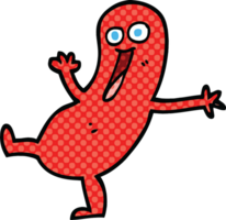 happy comic book style cartoon sausage png