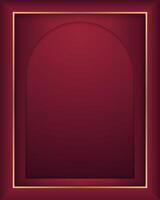 Red background with photo frame vector