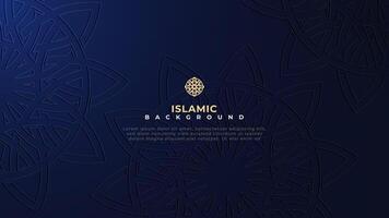 Dark blue with mandala islamic background vector