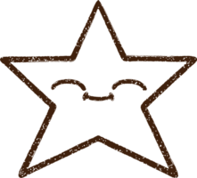 dibujo estrella al carboncillo png