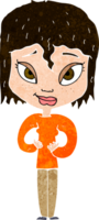 cartoon satisfied woman png