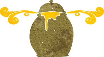 pote de mel de desenho animado png