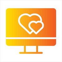 dating app in flat design style vector