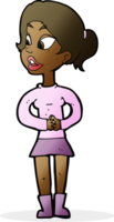 cartoon girl talking png