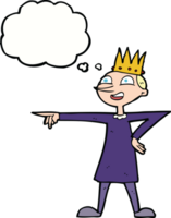 cartoon pointing prince with thought bubble png