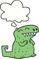 cartoon dinosaur with thought bubble png