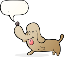 cartoon happy dog with speech bubble png