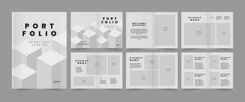 Architecture portfolio fashion portfolio template vector