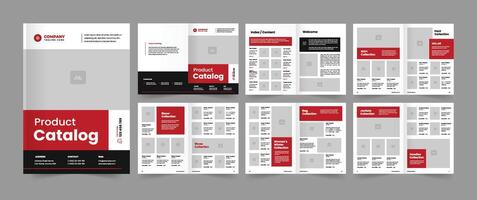 Product Catalogue, 12 Pages Catalog Layout Template vector
