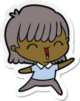 sticker of a cartoon woman png