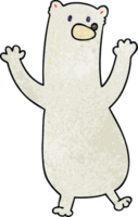 main tiré excentrique dessin animé polaire ours png