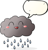 hand drawn speech bubble cartoon rain cloud png