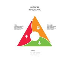 creativo concepto para infografía con 3 pasos, opciones, partes o procesos. negocio datos visualización. vector