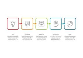 Creative concept for infographic with 5 steps, options, parts or processes. Business data visualization. vector