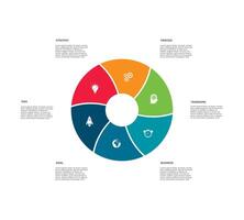 creativo concepto para infografía con 5 5 pasos, opciones, partes o procesos. negocio datos visualización. vector